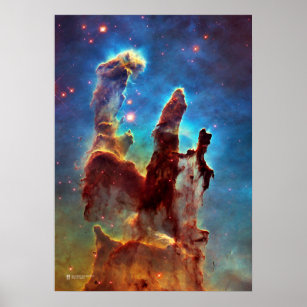 Pillars of Creation. Eagle Nebula - Hubble Poster