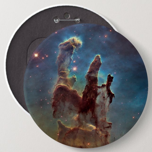 Pillars of Creation, Eagle Nebula Hubble Space Button (Front & Back)