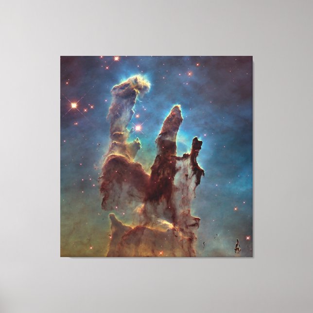 Pillars of Creation, Eagle Nebula Hubble Space Canvas Print (Front)