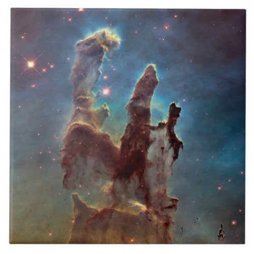 Pillars of Creation Eagle Nebula Hubble Space Ceramic Tile