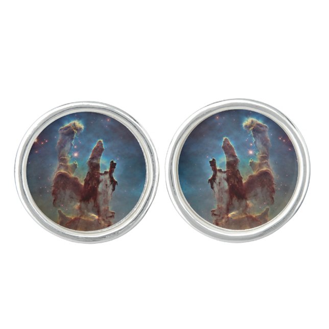 Pillars of Creation, Eagle Nebula Hubble Space Cufflinks (Front)