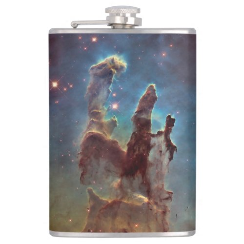 Pillars of Creation Eagle Nebula Hubble Space Flask