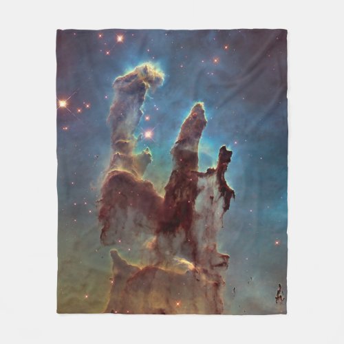Pillars of Creation Eagle Nebula Hubble Space Fleece Blanket