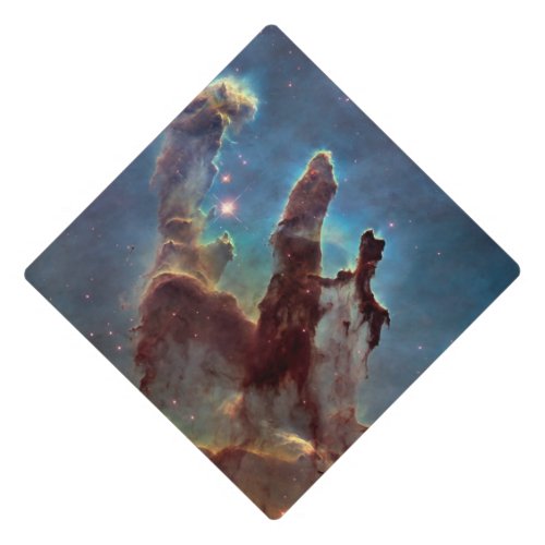 Pillars of Creation Eagle Nebula Hubble Space Graduation Cap Topper