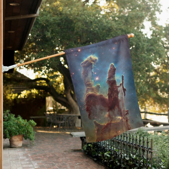 Pillars of Creation, Eagle Nebula Hubble Space House Flag (In SItu)