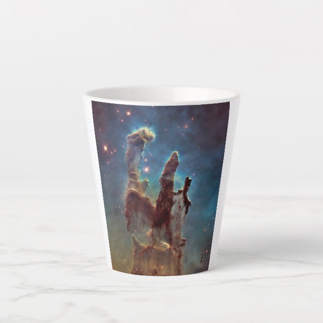 Pillars of Creation, Eagle Nebula Hubble Space Latte Mug (Front)