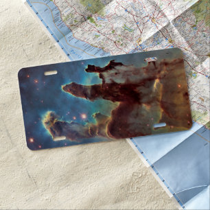 Pillars of Creation, Eagle Nebula Hubble Space License Plate