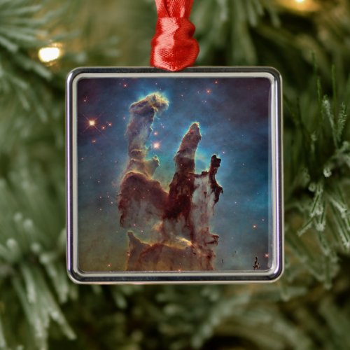 Pillars of Creation Eagle Nebula Hubble Space Metal Ornament