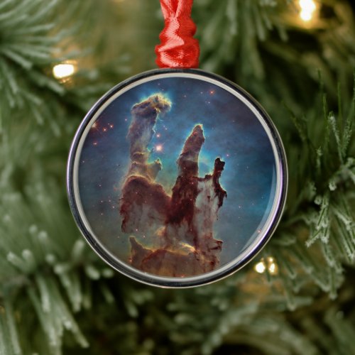 Pillars of Creation Eagle Nebula Hubble Space Metal Ornament