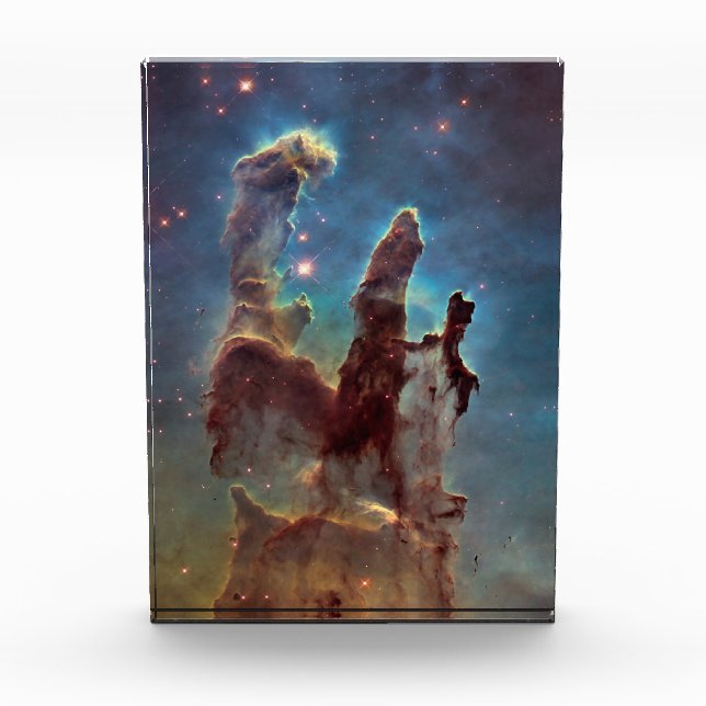 Pillars of Creation, Eagle Nebula Hubble Space Photo Block (Front)