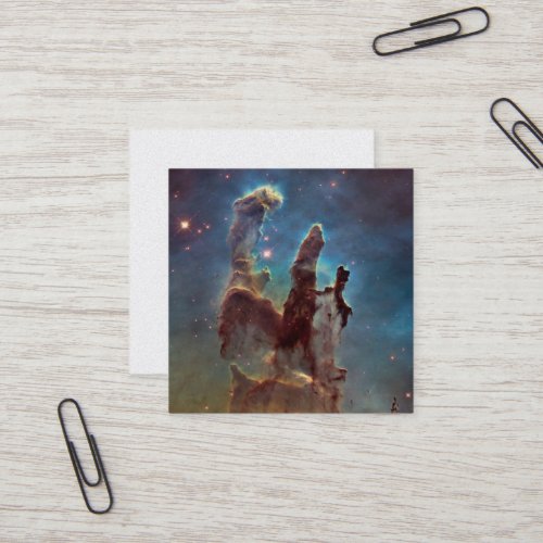 Pillars of Creation Eagle Nebula Hubble Space Square Business Card