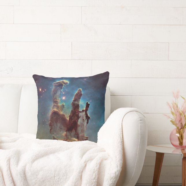 Pillars of Creation, Eagle Nebula Hubble Space Throw Pillow (Couch)