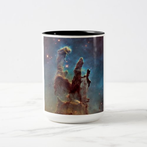 Pillars of Creation Eagle Nebula Hubble Space Two_Tone Coffee Mug