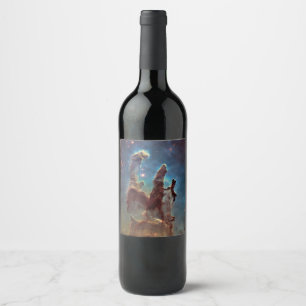 Pillars of Creation, Eagle Nebula Hubble Space Wine Label
