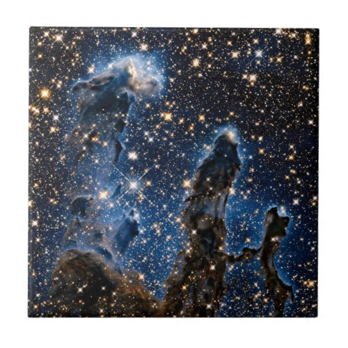 Pillars Of Creation Eagle Nebula Near Infrared Ceramic Tile