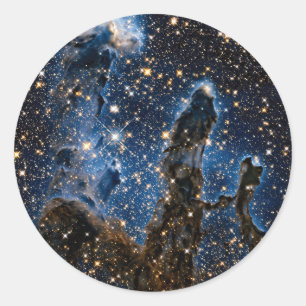 Pillars Of Creation Eagle Nebula Near Infrared Classic Round Sticker