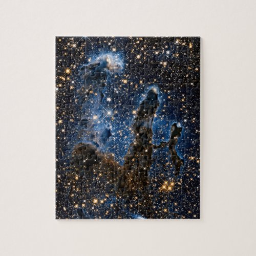 Pillars Of Creation Eagle Nebula Near Infrared Jigsaw Puzzle