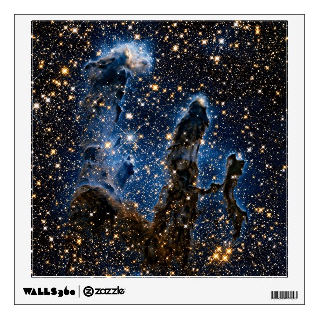 Pillars Of Creation Eagle Nebula Near Infrared Wall Decal (Front)