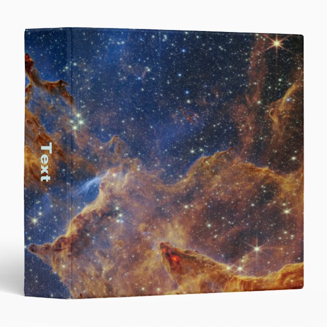 Pillars of Creation Eagle Nebula Webb Telescope 3 Ring Binder (Front/Spine)