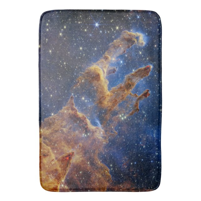Pillars of Creation Eagle Nebula Webb Telescope Bath Mat (Front Vertical)