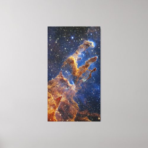 Pillars of Creation Eagle Nebula Webb Telescope Canvas Print