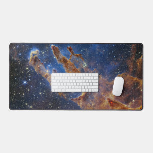 Pillars of Creation Eagle Nebula Webb Telescope Desk Mat