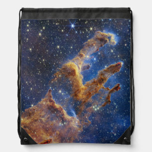 Pillars of Creation Eagle Nebula Webb Telescope Drawstring Bag