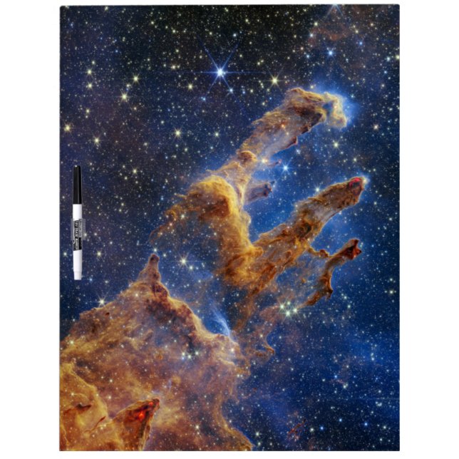 Pillars of Creation Eagle Nebula Webb Telescope Dry Erase Board (Front)