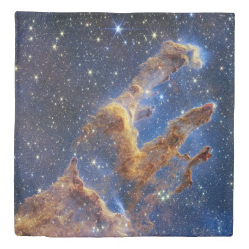 Pillars of Creation Eagle Nebula Webb Telescope Duvet Cover