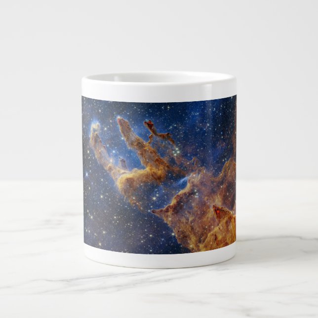 Pillars of Creation Eagle Nebula Webb Telescope Giant Coffee Mug (Front)