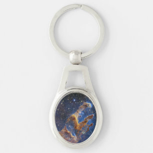 Pillars of Creation Eagle Nebula Webb Telescope Keychain