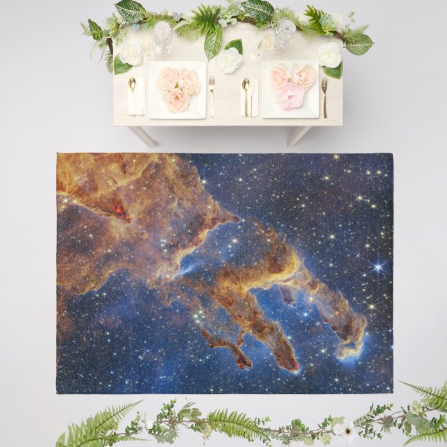Pillars of Creation Eagle Nebula Webb Telescope Outdoor Rug (Insitu (Wedding 2))