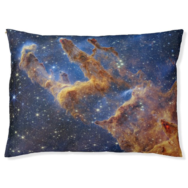 Pillars of Creation Eagle Nebula Webb Telescope Pet Bed (Front)