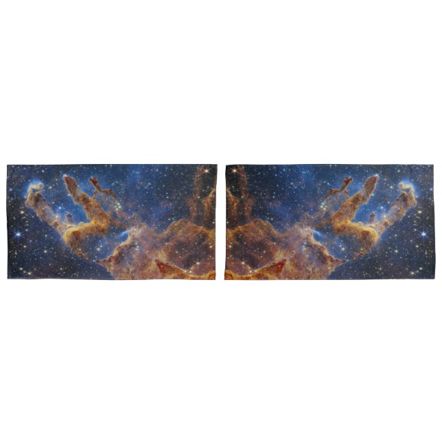 Pillars of Creation Eagle Nebula Webb Telescope Pillow Case (Front-Set)