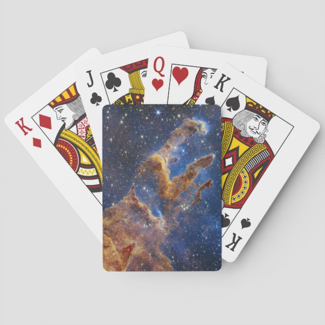 Pillars of Creation Eagle Nebula Webb Telescope Poker Cards (Back)