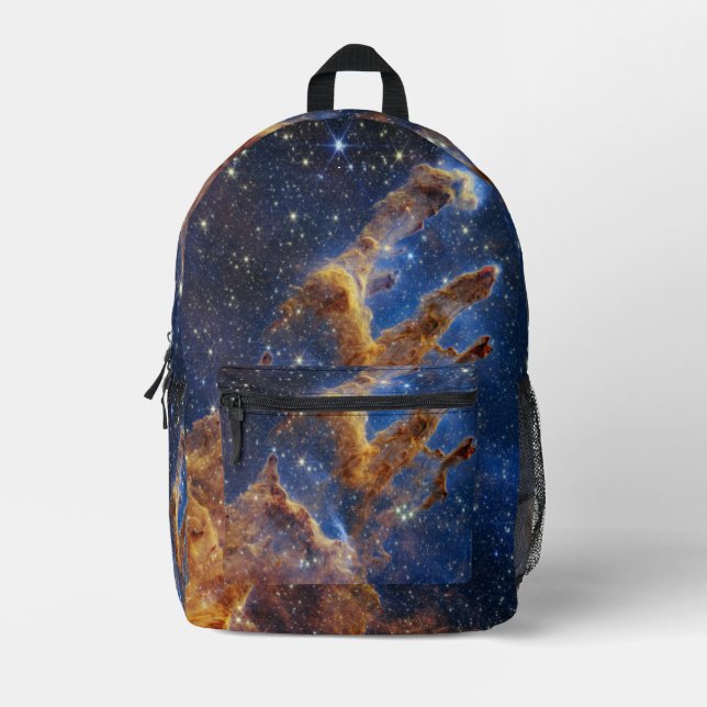 Pillars of Creation Eagle Nebula Webb Telescope Printed Backpack (Front)