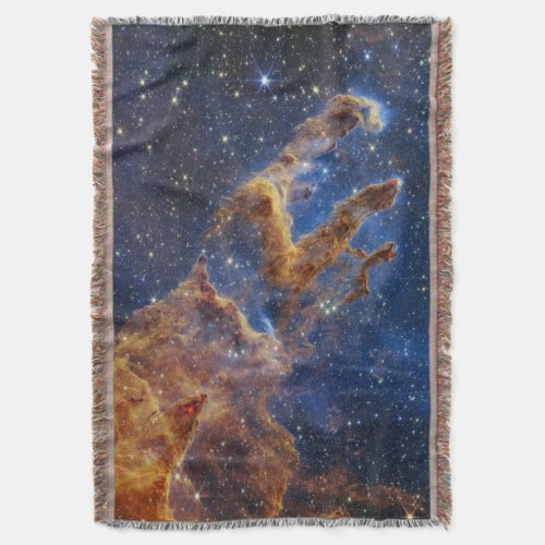 Pillars of Creation Eagle Nebula Webb Telescope Throw Blanket
