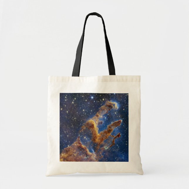 Pillars of Creation Eagle Nebula Webb Telescope Tote Bag (Front)