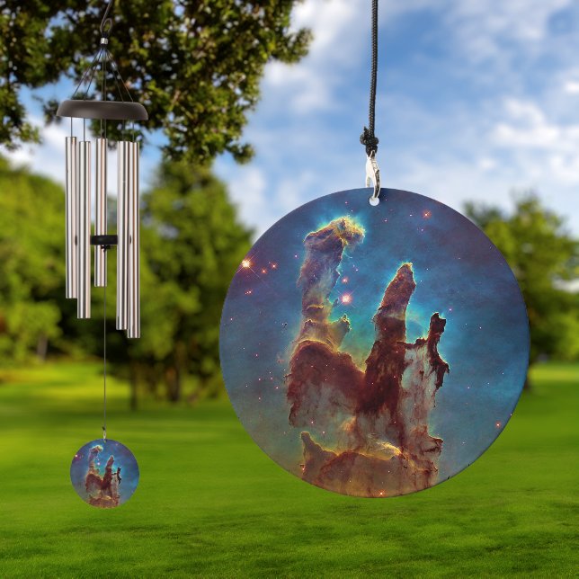 Pillars of Creation in the Eagle Nebula Abstract Wind Chime (Outdoor)