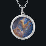 Pillars of Creation in the Eagle Nebula Silver Plated Necklace<br><div class="desc">Pillars of Creation in the Eagle Nebula.
Credits: SCIENCE: NASA,  ESA,  CSA,  STScI 
IMAGE PROCESSING: Joseph DePasquale (STScI),  Anton M. Koekemoer (STScI),  Alyssa Pagan (STScI)</div>