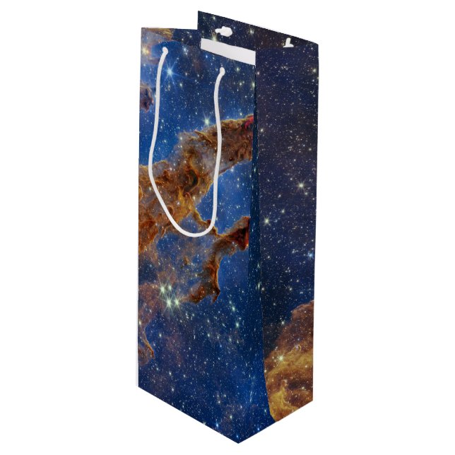 Pillars of Creation in the Eagle Nebula Wine Gift Bag (Front Angled)