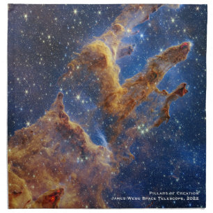 Pillars of Creation James Webb Hi-Res 2022 Cloth Napkin