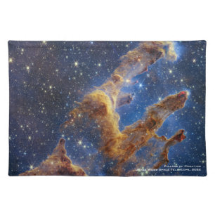 Pillars of Creation James Webb Hi-Res 2022 Cloth Placemat