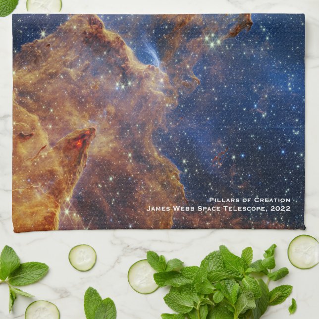 Pillars of Creation James Webb Hi-Res 2022 Kitchen Towel (Folded)