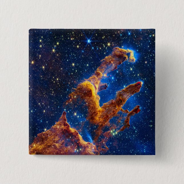 Pillars of Creation - James Webb NIRCam Astronomy Button (Front)