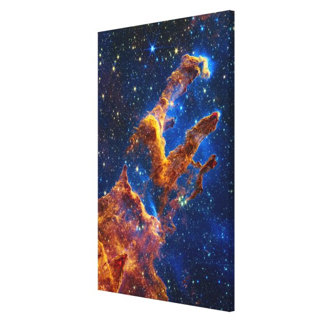 Pillars Of Creation - James Webb NIRCam Astronomy Canvas Print | Zazzle