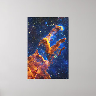 Pillars of Creation - James Webb NIRCam Astronomy Canvas Print
