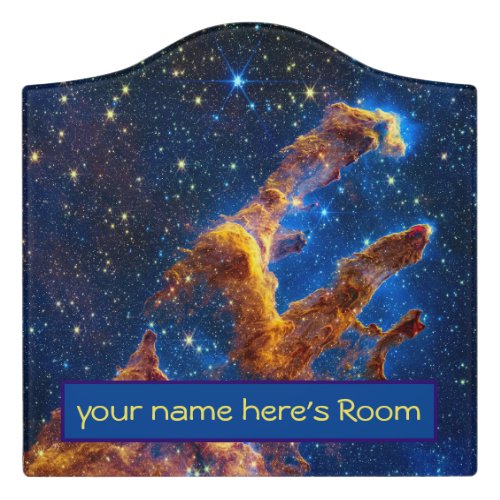 Pillars of Creation _ James Webb NIRCam Astronomy Door Sign