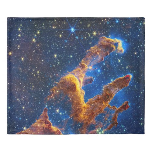 Pillars of Creation _ James Webb NIRCam Astronomy Duvet Cover