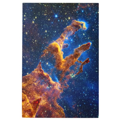 Pillars of Creation - James Webb NIRCam Astronomy Metal Print